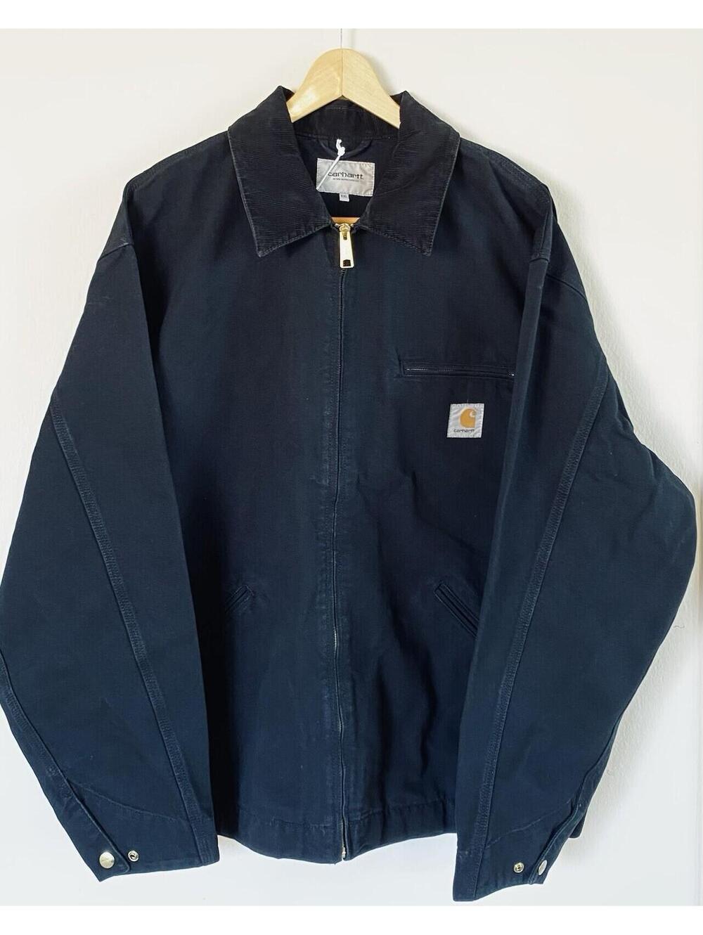 Carhartt OG Detroit Jacket XXL Black Aged Canvas Spring